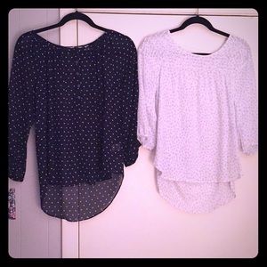 LC Lauren Conrad sheer blouse Lot of 2 xm likenew